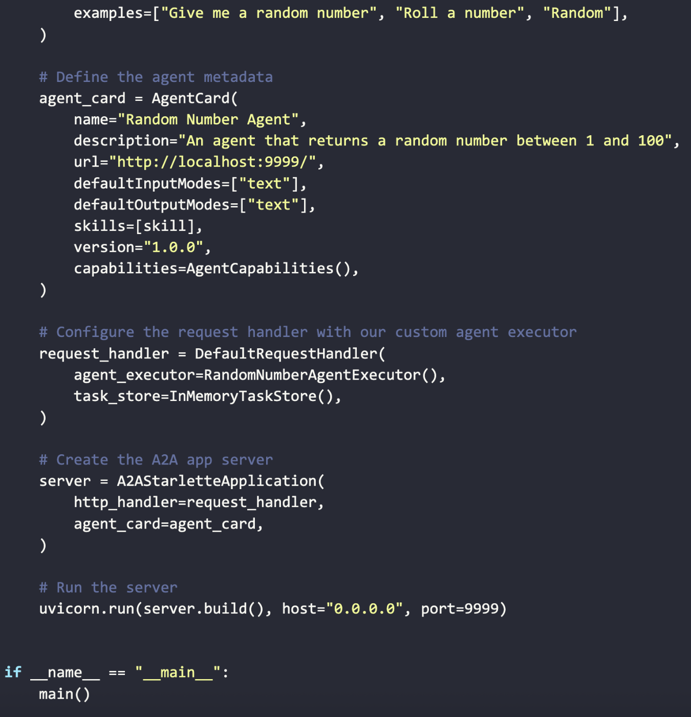 Construyendo un agente de números aleatorios que cumplen con A2A: una guía paso a paso para implementar el patrón de ejecutor de bajo nivel con Python
